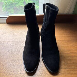 Aquatalia Black Suede Ankle Boots - Size 6